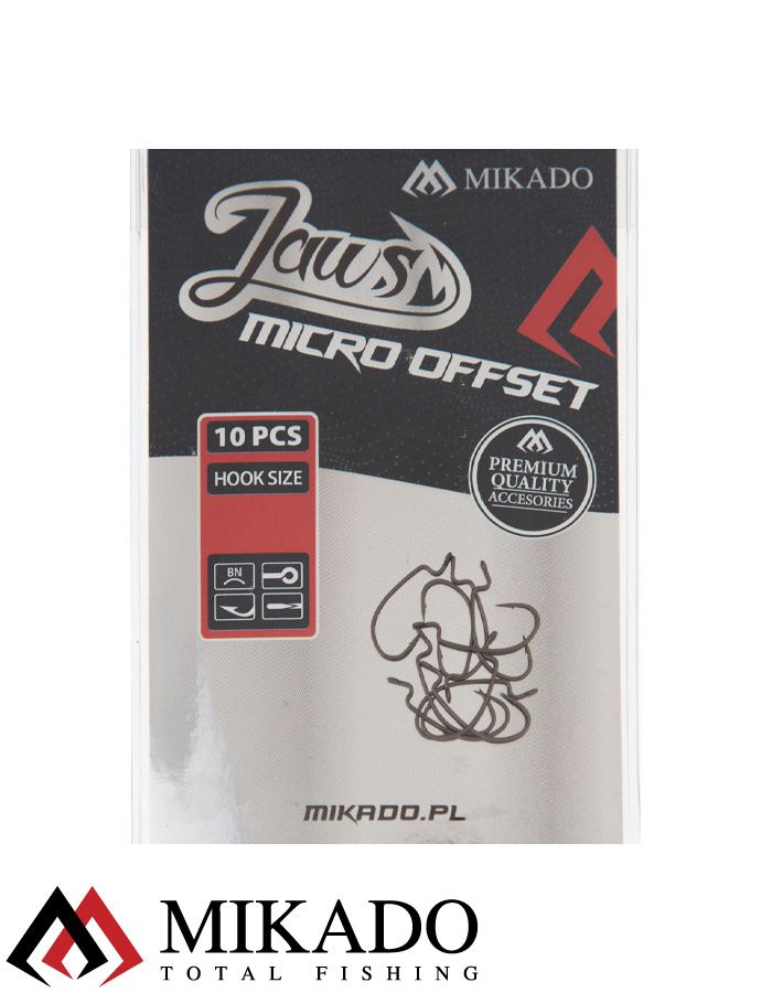 Офсетный крючок Mikado JAWS MICRO №10 (10шт.)