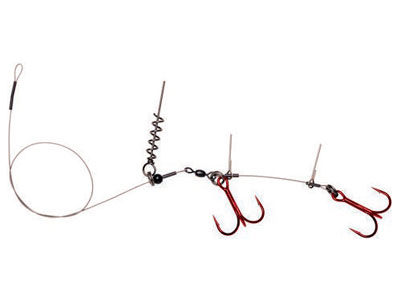 Готовый монтаж Savage Gear Linethru Corkscrew Rig, 2xNo 1/0, 45см, 31кг, уп.2шт, арт.72244