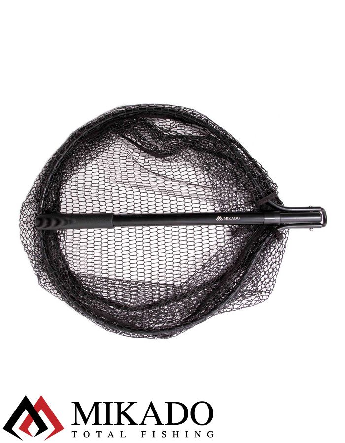 Подсачник карповый Mikado AUTOMATIC 130 см. 50/45 см. - WITH RUBBER NET