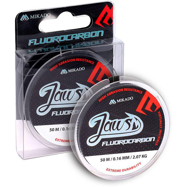 Леска флюрокарбоновая Mikado JAWS FLUOROCARBON 0,10 (50 м) - 1.08 кг.
