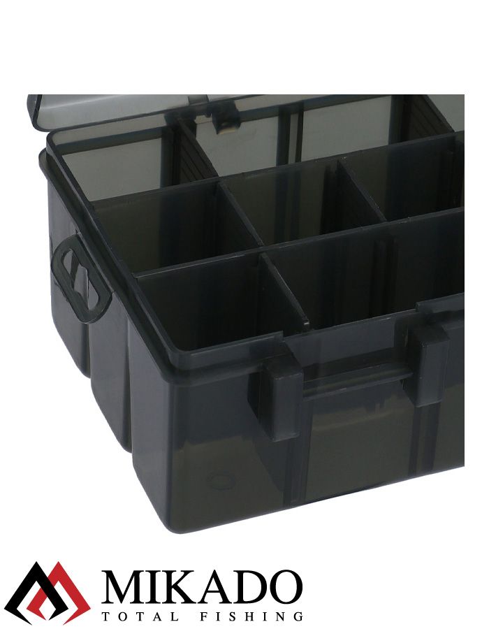 Коробка рыболовная Mikado, с глубокими отделениями FOR BAITS DEEP WITH COMPARTMENTS (23x11x7см.)