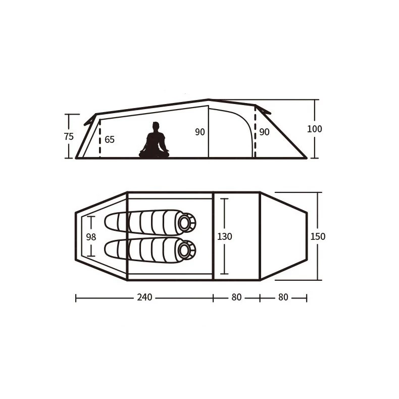 Палатка двухместная Naturehike Opalus NH20ZP001,зеленая