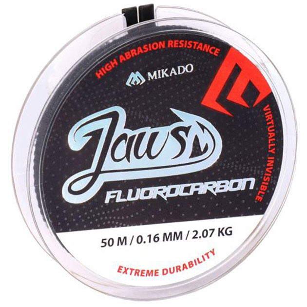 Леска флюрокарбоновая Mikado JAWS FLUOROCARBON 0,10 (50 м) - 1.08 кг.