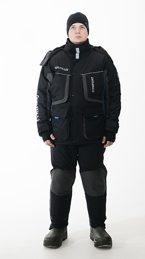 Костюм зимний Nautilus Comfort (мембрана WinTex) t 0/ -25°С Black/Blue р-р  L