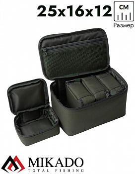 Сумка для карповых аксессуаров Mikado ENCLAVE UWF-022 (25 x 16 x 12 см.) темно-зеленая