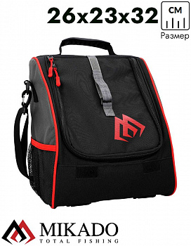 Сумка для эхолота Mikado UWI-002 (26 x 23 x 32 см.) черно-красная