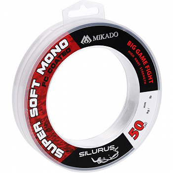 Поводочный материал Mikado Super Soft Mono FC Coated 1,3 мм, 78 кг, 50 м.