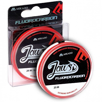 Леска флюрокарбоновая Mikado JAWS FLUOROCARBON 0,35 (25 м) - 8.76 кг.